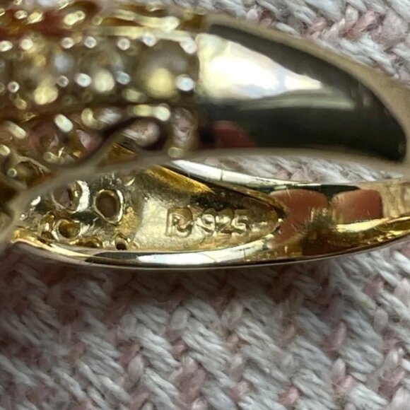 π Citrine Ring | Size 7 | 14K Gold Over Sterling Silver π - Picture 5 of 6